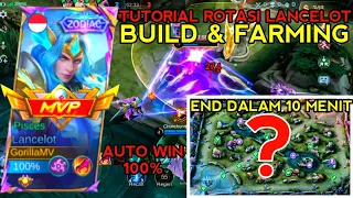 TUTORIAL ROTASI LANCELOT SOLO PUBLIC BUILD FARMING FASTHAND & AGGRESSIVE PATCH 2024 - MOBILE LEGENDS