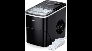 Silonn Ice Makers Countertop, 9 Cubes Ready in 6 Mins, 26lbs in 24Hrs, Self-Cleaning Ice Machine