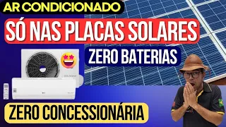 Como ligar Ar Condicionado só usando Placa Solar - Sem Baterias e Sem Concessionária ENERGIA SOLAR