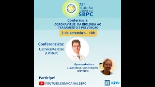 72ª Reunião Anual da SBPC: Conferência "CORONAVÍRUS: DA BIOLOGIA AO TRATAMENTO E PREVENÇÃO"