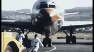 American Boeing 707-123 & Lockheed L-188A Electra Newsreel - 1959