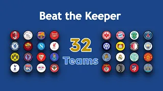 Beat the Keeper Marble Race UEFA 32 Football Teams | Champions League