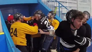 FIGHT IN THE TUNNEL! | GoPro Hockey | Beer League