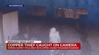 Copper thief caught on camera