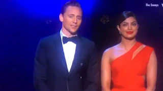 Priyanka Chopra & Tom Hiddleston presenting at The 68th Emmys 2016