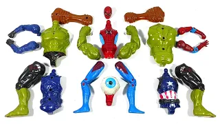 Merakit Mainan Captain America vs Spider-Man vs Siren Head vs Hulk Smash Avengers Superhero Toys