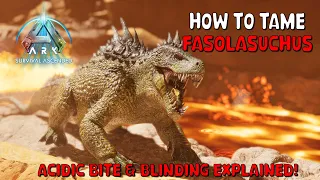 Ark Survival Ascended | How To Tame Fasolasuchus - Abilities explained + Location Scorched earth