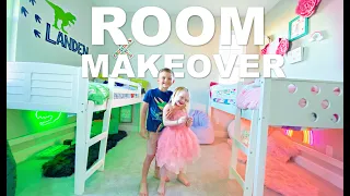 EXTREME Room Makeover *BOY/GIRL Shared Bedroom*