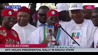 [Full Video] Tinubu's Speech Today At APC Presidential Rally In Enugu State