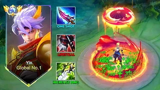 GLOBAL YIN BEST ONE SHOT LIFESTEAL BUILD 100% META DESTROYER TO RANK UP FAST!!