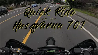 Took the Husqvarna 701 Supermoto for a Quick Ride to the Store. (RAW FOOTAGE)