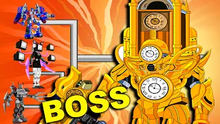 SKIBIDI TOILET MULTIVERSE : Titan Clocker Man VS Titan TV Woman / Optimus Robot | Arena Tank Cartoon