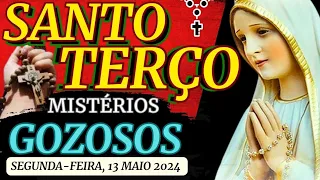 SANTO TERÇO DE HOJE - Segunda-feira (13/05/2024)🌹Mistérios Gozosos🌹Terço Mariano / Terço de Fátima