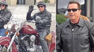 Leather-Clad Arnold Schwarzenegger Chuckles About 'The Terminator' Taking Out Mayweather & McGregor