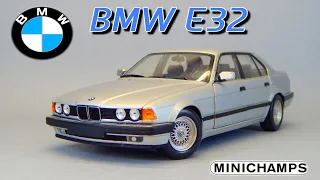 BMW E32 7-Series Minichamps 90-е | Обзор масштабной модели 1:18 | Бумер