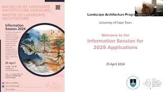 Landscape Architecture application information session - 25th April 2024