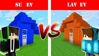 MINECRAFT - WATER HOUSE vs LAVA HOUSE / Minecraft