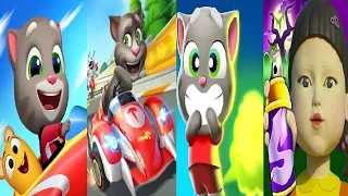 Talking Tom Karting VS Squid Game Doll VS Talking Tom Farts VS Talking Tom Sky RUN Android Gameplay