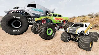 Big & Small Monster Trucks Mud Battle LIVE | BeamNG Drive - Griff's Garage