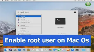 To enable root user (supper user) on Mac os using terninal