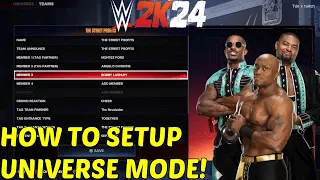 HOW TO SETUP UNIVERSE MODE IN WWE2K24(Full Tutorial)