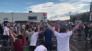 England fans reaction to the goals against Germany 2-0 Victory.