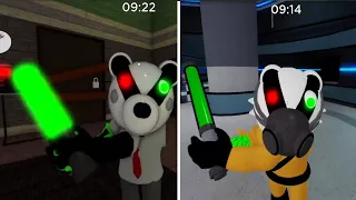 NEW PIGGY BADGY JUMPSCARE VS OLD BADGY JUMPSCARE!  MR P LAB ALTERNATIVE BADGY SKIN!