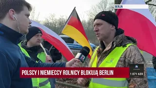Na żywo! Polscy i Niemieccy rolnicy blokują Berlin! | M. Gwardyński | TV Republika