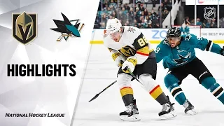 NHL Highlights | Golden Knights @ Sharks 12/22/19