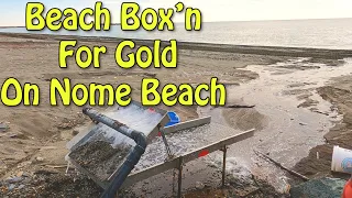 Highbanking For Gold on Nome, Alaska Beach