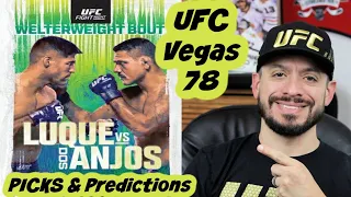 UFC VEGAS 78 | LUQUE vs. DOS ANJOS | FULL CARD - PICKS & PREDICTIONS!!!