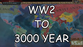 EU4: WW2 to 3000 Year Timelapse AI Only