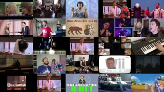 Never gonna give you up but it's a mashup of 25 videos