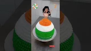 Barbie doll cake design 🇮🇳❤️🇮🇳 with India Flag Dress theme cake #happy #independence #day #shorts