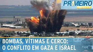 Ministro israelense declara cerco a Gaza e aumenta ataques aéreos | Primeiro Impacto (09/10/23)