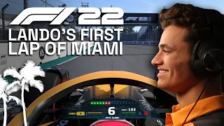 Lando Norris Plays F1 22 For The First Time - Miami GP Circuit Lap