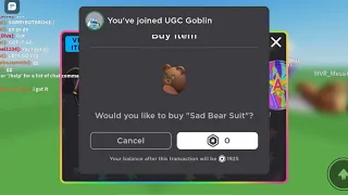 Sniping sad bear suit UGC LIMITED (FREE)