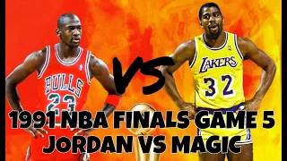 Michael Jordan Highlights vs Magic Johnson Highlights 1991 NBA Finals