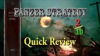 Panzer Strategy Quick Review