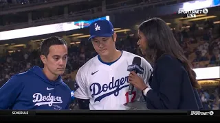 Shohei Ohtani on first dodger home run and electric crowd Dodgers Postgame interview 2024