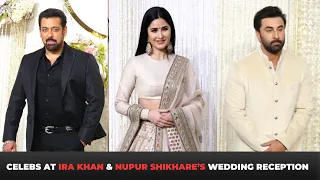 Salman Khan, Katrina Kaif, and Ranbir Kapoor arrive in Style At Ira khan's Reception