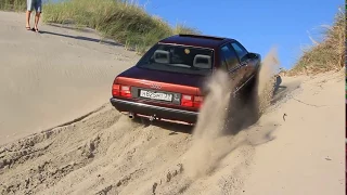 Audi 100 quattro 2.3 nf. Проходимость по песку