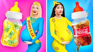 Popular vs Unpopular Pregnant | Awkward Moments with Lucky and Unlucky Girls by RATATA CHALLENGE