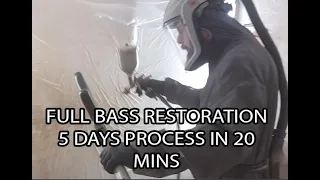 Full Vintage 60's Bass Guitar  Restoration 5 days of work in  20 mins