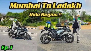 FINALLY RIDE BEGINS- MUMBAI TO LADAKH ON MY SUPERBIKE - 6000Kms Dream Ride | Mumbai To Udaipur 🔥