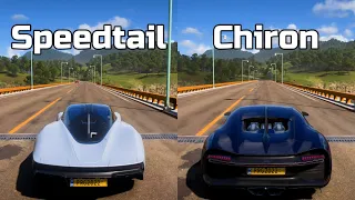 Forza Horizon 5: McLaren Speedtail vs Bugatti Chiron - Drag Race