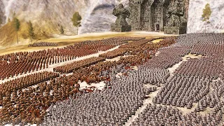 БИТВА ПЯТИ ВОИНСТВ | Гномы VS Эльфы | 25 000 юнитов Lord Of The Rings Cinematic Battle