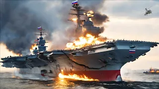 BIG Tragedy in the Black Sea! Russia's Largest Aircraft Carrier Destroyed by Ukraine and the US