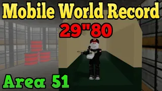 Mobile Killhouse World Record [29”80] Roblox Survive And Kill The Killers In Area 51