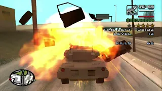 GTA San Andreas Las Venturas Vigilante Mission Using A Rhino Tank!!!